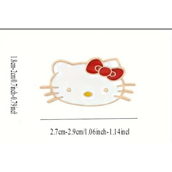 New Sanrio Hello Kitty Metal Enamel Lapel/Badge/Brooch Pin, set of 5 - Picture 2 of 3